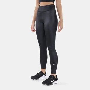 Nike Women's Dri-Fit One Mid-Rise Shine Legging Pants LARGE